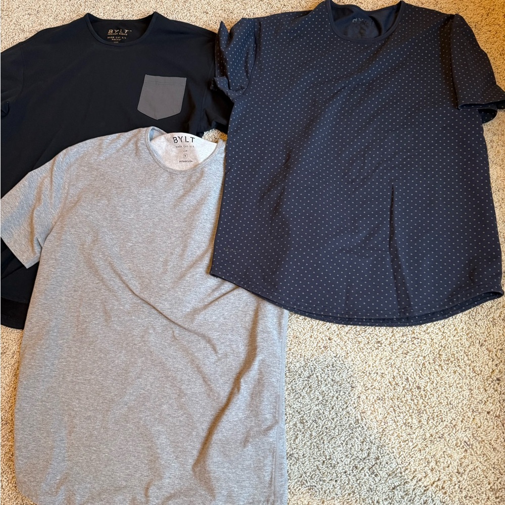 Men's Navy and Gray T-Shirt Set